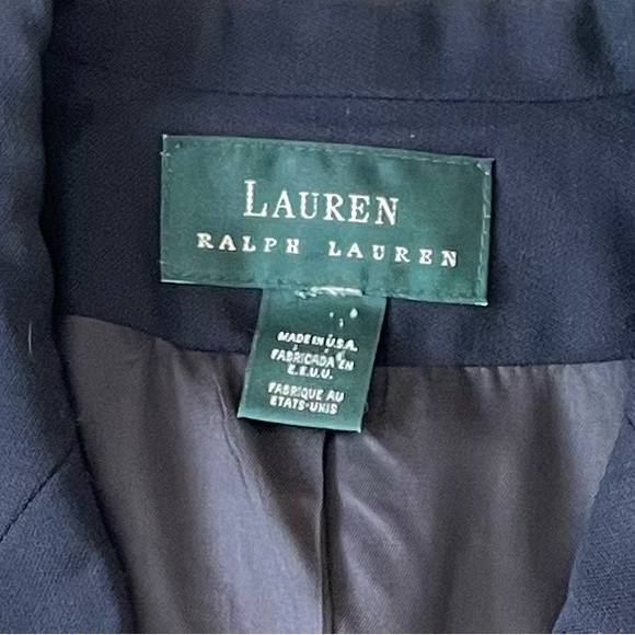 Ralph Lauren Navy Crest Blazer Vintage Equestrian Riding Gold Button Jacket Wool - Picture 10 of 15